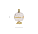 GLASS PINEAPPLE SMALL VGC367S CANDY JAR (PADI